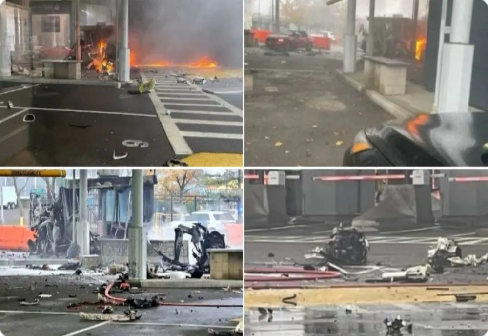 Un vehicul a explodat la granița dintre SUA și Canada. Prima ipoteză, ACT TERORIST