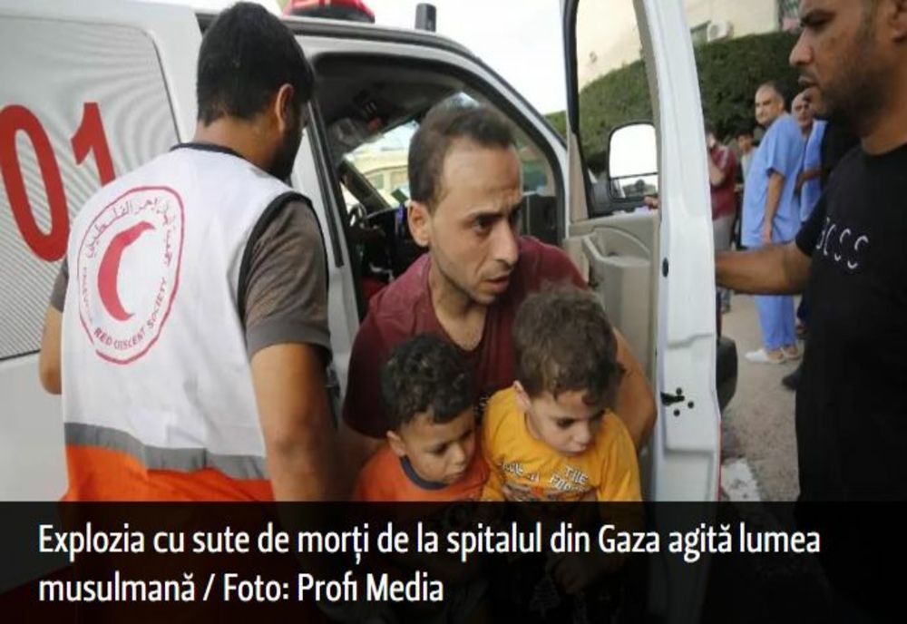 Explozia cu sute de morți de la spitalul din Gaza agită lumea musulmană: Hezbollah cheamă la „o zi a mâniei”