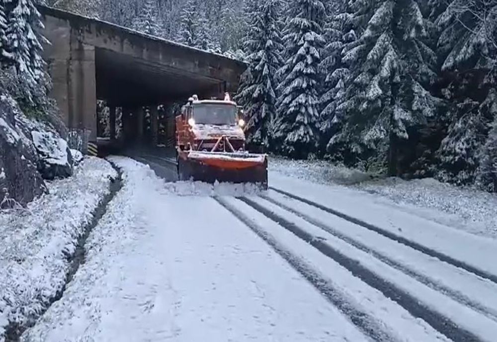 VIDEO Prima zăpadă pe Transfăgărășan!